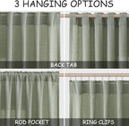 Desert Sage Linen Curtains 80 Inch Length - Image 2