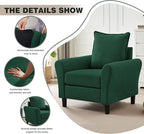 Mid-Century Accent Chair, Modern Linen Fabric Armchair - Image 5
