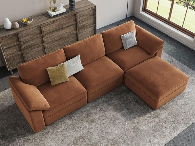 EASE MOOSE Sectional Modular Sofa, Oversized L Shape Sectional Couch Wide Deep - Image 3