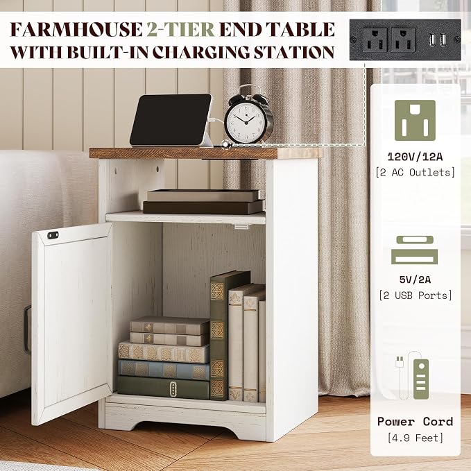 AMERLIFE 3-Piece Farmhouse Living Room Table Set - Image 4