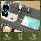 SUPERJARE Nightstand with Charging Station, Bed Side Table with Adjustable - Image 4