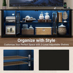 YESHOMY Farmhouse LED TV Stand - Image 3