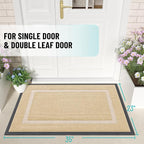 OLANLY Front Door Mat Outside 35x23, All-Season Heavy-Duty Rubber Doormat | - Image 2
