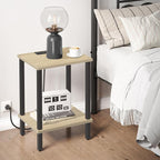TUTOTAK End Table with Charging Station, Small Side Table with Outlets - Image 5