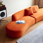Container Furniture Direct 132" Curved Sofa - Image 5