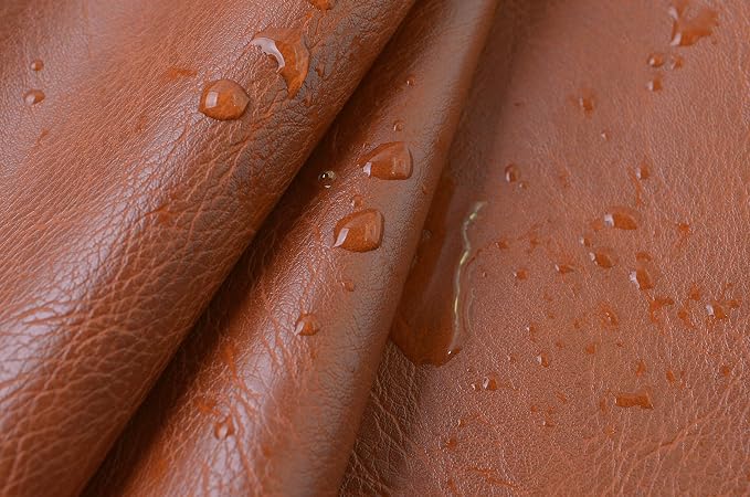 Wento Thick 2 Yard Faux Leather Fabric Soft Skin Grain PU Leather Fabric - Image 4