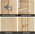 63'' Fluted Sideboard Buffet Cabinet - Image 4