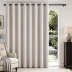 MIULEE Extra Wide 100% Blackout Linen Curtains by MIULEE