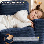 MAXYOYO Extra Wide Kids Bean Bag Chair, Comfy Faux Fur Bean Bag Sofa - Image 4