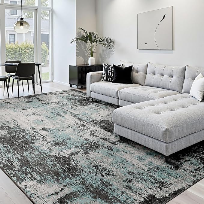 RELEANY Washable 7'x9' Abstract Area Rug - Image 2
