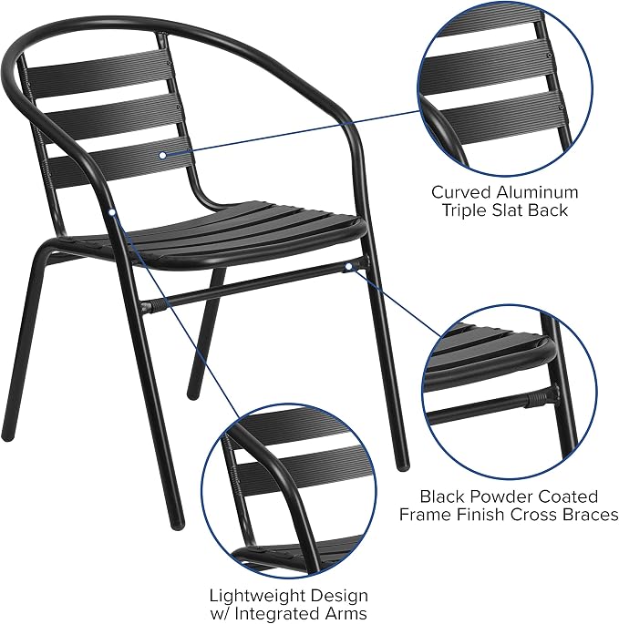 Flash Furniture Lila 5 Piece Patio Dining Set - Image 4