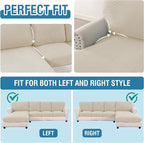 H.VERSAILTEX Sectional Couch Covers 8 Pieces Stretch Sofa Cover - Image 5