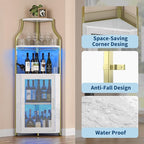 GarveeHome Corner Bar Wine Cabinet - Image 5