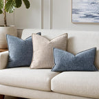 MIULEE Decorative Lumbar Throw Pillow Covers 12x20 in Dark Grey Blue 2 Pack | - Image 5