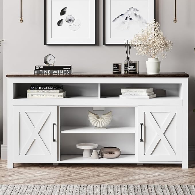 BELLEZE 58 Inch TV Stand, Contemporary Entertainment Center - Image 2
