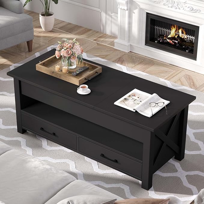 Seventable Coffee Table, 39.3" Lift Top Coffee Table - Image 6