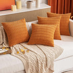 MIULEE Fall Decorative Throw Pillow Covers 18x18 Burnt Orange Pack of 2 | Soft - Image 7