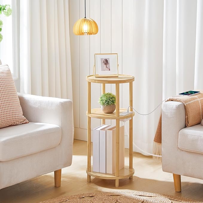 HOOBRO Set of 2 Small Round Side Tables - Image 6