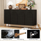 59" Black Arched Sideboard Buffet Cabinet - Image 6