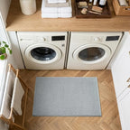 2x3 Light Grey Solid Area Rug Washable Non-Slip - Image 4
