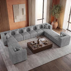 MONVANE Modular Sectional Sofa, Oversized 12 Seat Convertible U Shaped Couch - Image 4