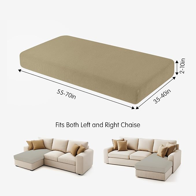 Hokway Stretch Chaise Cover Individual Couch Cushion Slipcovers Reversible - Image 3
