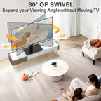 TVON Universal TV Stand Base, Swivel Table Top TV Stand - Image 2