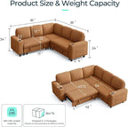 LINSY HOME Sectional Sleeper Sofa - Image 2