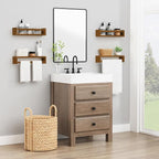 Forbena Dark Wood Nursery Kids Bookshelf Wall Mounted, Wooden Floating Nursery - Image 5