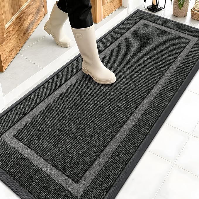OLANLY Front Door Mat Outside 59x20, All-Season Heavy-Duty Rubber Doormat | by OLANLY