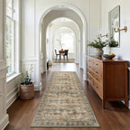 2x6 Hallway Runner Rug, Washable Vintage Retro Long Runner Rugs - Image 5