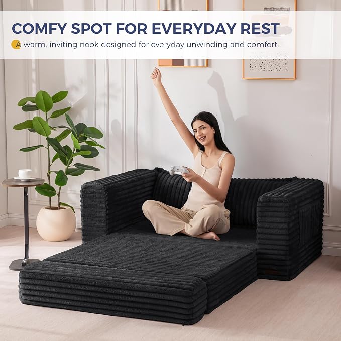 MAXYOYO Convertible Sofa Bed, 2 in 1 Folding Couch Bed - Image 5