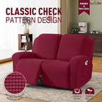 TAOCOCO Recliner Loveseat Slipcover, 6 Pieces Dual Recliner Sofa Covers - Image 2