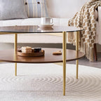 LumFurn Round Coffee Table, Mid-Century Modern Design, D30 x H17, - Image 4