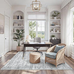 Soalmost 3x5 Rugs Non-Slip, Small Washable Kitchen Entryway Area Rug Grey | - Image 2