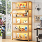 Display Cabinet with Acrylic Glass Doors 67.7'' Tall Curio Cabinet - Image 7