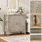 Vintage Accent Cabinet with Doors - Image 4