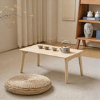 JIKUGO Bamboo Folding Coffee Table No Assembly Required Japanese Floor Table by JIKUGO
