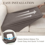 LA MEACK Couch Cushion Cover Chaise Lounge Cover Washable Separate Seat Chaise - Image 5