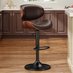 YaFiti Swivel Bar Stools for Kitchen Counter, Adjustable Bentwood Barstools by YaFiti