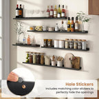 Fun Memories Picture Ledge Shelves Set of 4, 24 Inch Rustic Wall Mounted - Image 5