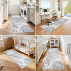 HEBE Hallway Runner Rug 2'x6', Washable Non Slip Kitchen Rug Runner | Soft Boho - Image 5