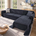 2 Pieces Sectional Couch Covers L Shaped Cover XXL Navy Blue | Thick Washable by Unknown