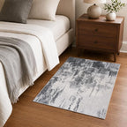 Entrance Rugs Indoor 2x3 Dark Grey Entry Rug Washable Abstract Small Area Rug - Image 2