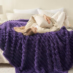 NEWCOSPLAY Fleece Ribbed Cozy Throw Blanket - Image 4