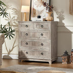 Joaxswe Farmhouse 5 Drawer Dresser - Image 6