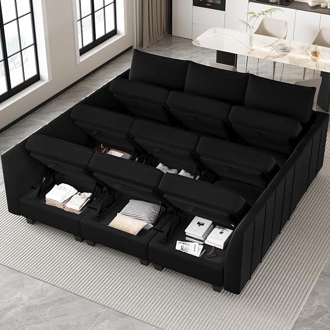 Belffin Large Modular Sectional Sofa Sleeper Couch - Image 3