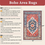 SERISSA 8x12 Washable Non Slip Boho Area Rug - Image 2