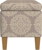 HomePop Drake Large Decorative Storage Bench -Brown Medallion - Image 8