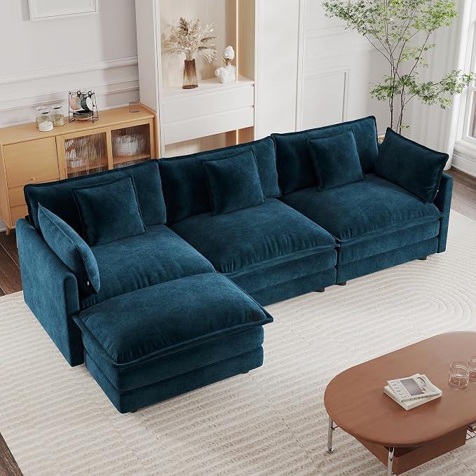 mikibama Modular Sectional Sofa, 111.5 Inch L Shaped Couch Set by Mikibama